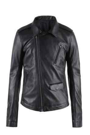 Leather jacket with epaulettes, zdjęcie 1 Leather jacket with epaulettes od Rick Owens